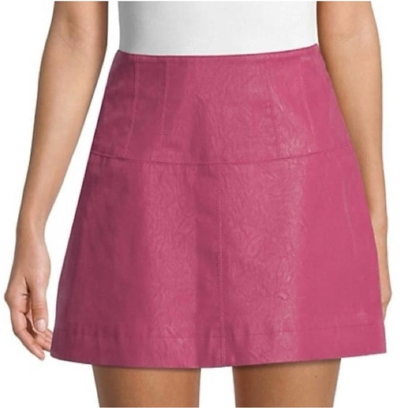 NWT FREE PEOPLE FAUX SUEDE SWEERTHEART PURPLE MINI SKIRT SIZE 8 - Picture 12 of 16